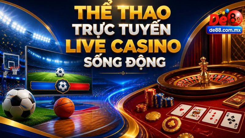 Cá cược thể thao và casino trực tuyến tại DE88