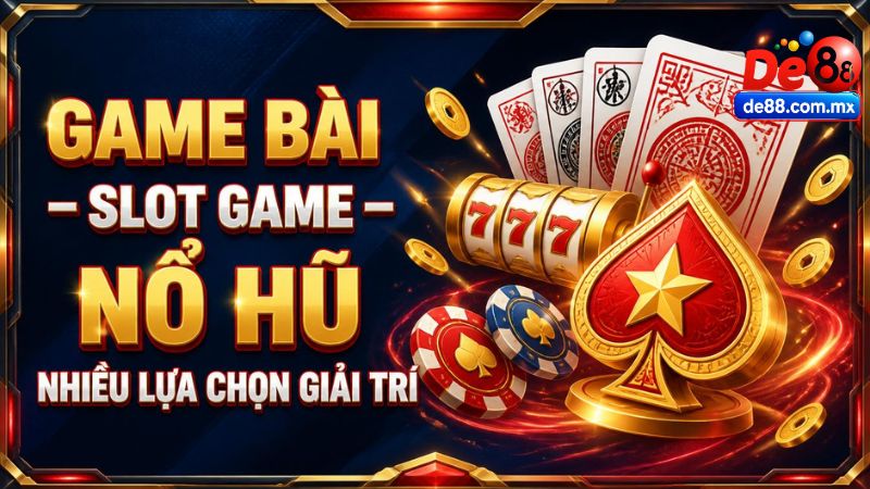 Game bài và nổ hũ tại DE88